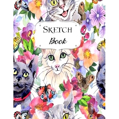 预订 Sketch Book: Cat Sketchbook Scetchpad for Drawing or Doodling Notebook Pad for Creative Artists #9 Floral Flowers B