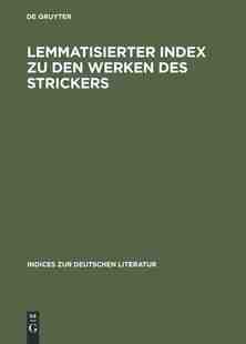 Index Strickers 预订 9783484380301 des Lemmatisierter Werken den
