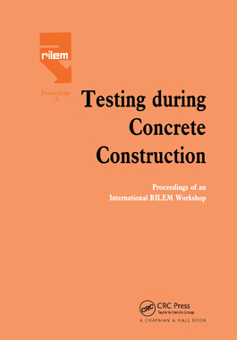 【预订】Testing During Concrete Construction: Proceedings of RILEM Colloquium, Darmstadt, March 1990