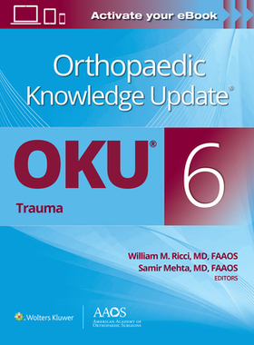 【预订】Orthopaedic Knowledge Update®: Trauma 6 Print + Ebook with Multimedia 9781975163686
