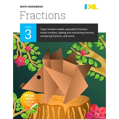 预订 IXL Math Workbook: Grade 3 Fractions: 9781947569348
