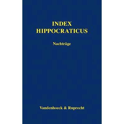 预订 Index Hippocraticus. Nachträge 希波克拉底索引补编: 9783525258156
