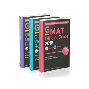 预订 Gmat Official Guide 2018 Bundle 英文原版 2018 GMAT官方指南3册套装(综合+语文+数学) 书籍+在线学习 GMAT主办方GMAC出品