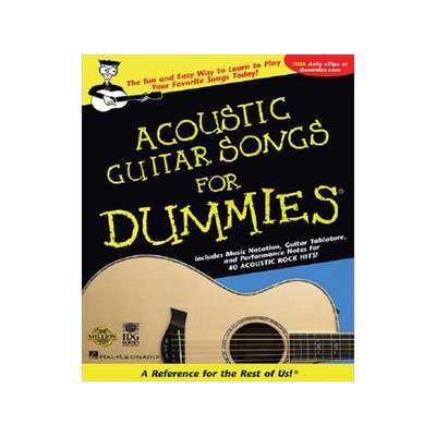 英文原版 傻瓜书：吉他指南 Acoustic Guitar Songs for Dummies