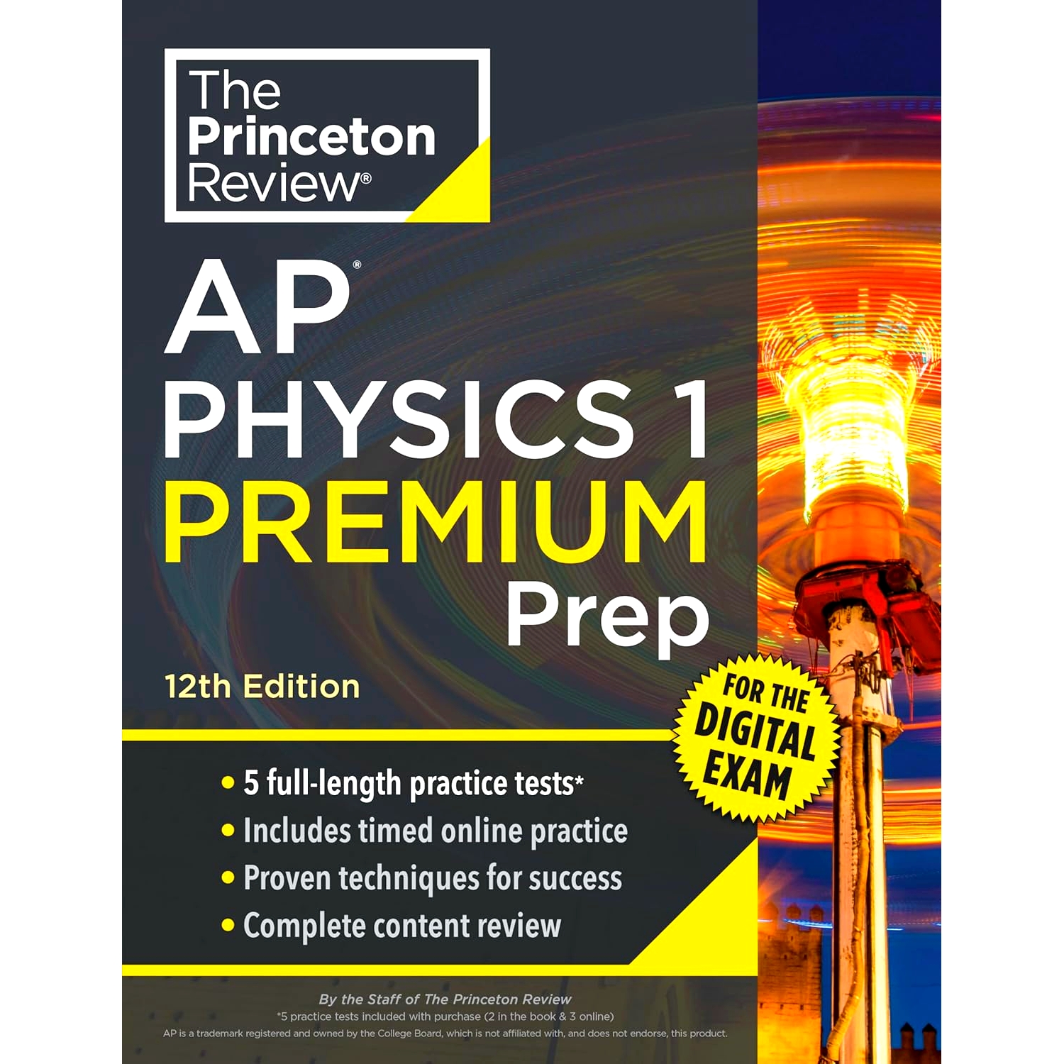 现货 普林斯顿AP物理1 第12版 备考指南 英文原版 Princeton Review AP Physics 1 Premium Prep, 12th Edition