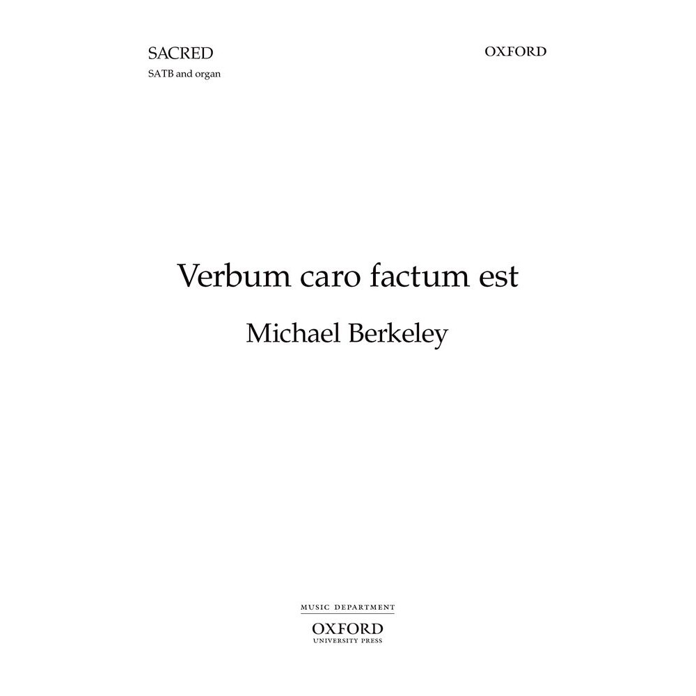 预订 Verbum caro factum est 道成了肉身: 9780193354043