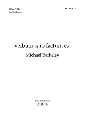 预订 Verbum caro factum est 道成了肉身: 9780193354043