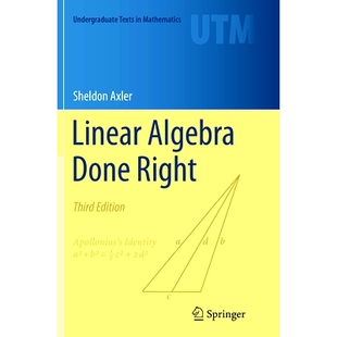 Linear 线性代数做得对 Algebra Right 9783319307657 Done 预订