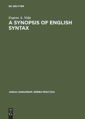 【预订】A Synopsis of English Syntax 9789027924308