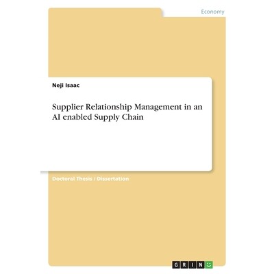 预订 Supplier Relationship Management in an AI enabled Supply Chain 9783389146590