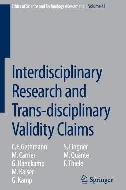 预订 Interdisciplinary Research and Trans-disciplinary Validity Claims