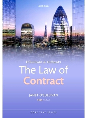 预订 O’Sullivan & Hilliard’s The Law of Contract 乌沙利文与希利亚德的合同法: 9780198897019