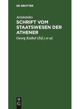 预订 Schrift vom Staatswesen der Athener: 9783111102085