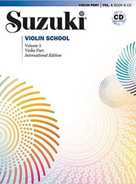 【预订】Suzuki Violin School, Volume 1: Violin Part, Book & CD [With CD (Audio)]