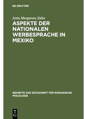 预订 Aspekte der nationalen Werbesprache in Mexiko: 9783484520479