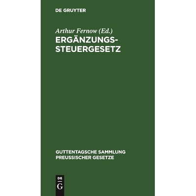 预订 Ergänzungssteuergesetz: Textausgabe mit Anmerkungen und Sachregister: 9783111155876