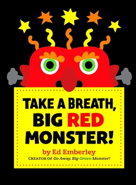 现货 深呼吸大红怪 Take a Breath, Big Red Monster! 走开绿色大怪物续 英文原版 情绪管理绘本 Go Away, Big Green Monster!