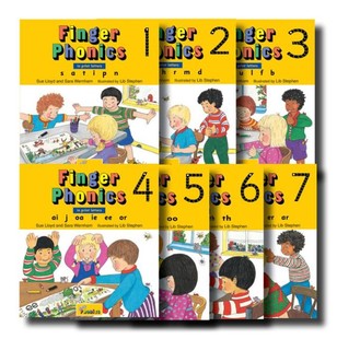 Print Finger Jolly自然拼读手指发音书1 英文原版 Books Letters Phonics