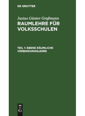 预订 Ebene räumliche Verbindungslehre: 9783111071626