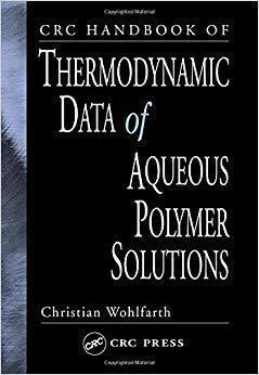 【预售】CRC Handbook of Thermodynamic Data of Aqueous Polymer Solutions