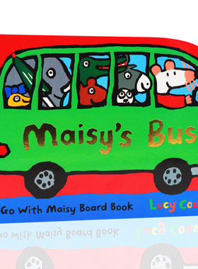现货 小鼠波波交通工具系列 巴士纸板书 英文原版 低幼启蒙 公交车 Maisy's Bus