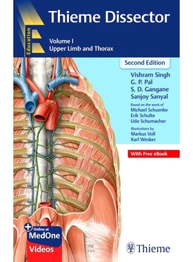 预订 Thieme Dissector Volume 1: Upper Limb and Thorax 主题解剖-上肢和胸部: 9789392819094
