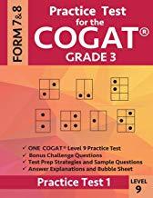 【预售】Practice Test for the CogAT Grade 3 Level 9 Form 7 and 8: Practice Test 1: 3rd Grade Test Prep for the Cog...