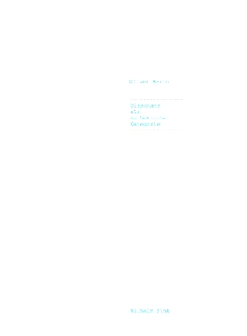 预订 Dissonanz als ästhetische Kategorie 不和谐作为美学范畴: 9783770545582
