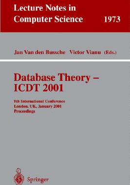 【预订】Database Theory - ICDT 2001