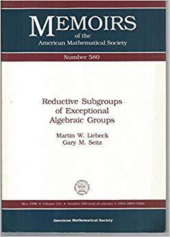 【预售】Reductive Subgroups of Exceptional Algebraic Groups