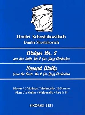预订 Schostakowitsch: Walzer Nr. 2/Second Waltz: Aus Der Suite Nr. 2 Fur Jazz-Orchester Fur 2-5 Instrumente/Second Waltz