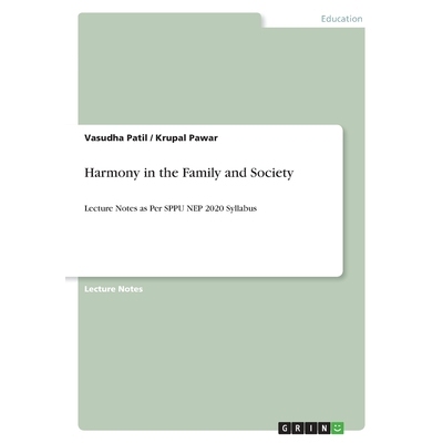预订 Harmony in the Family and Society: Lecture Notes as Per SPPU NEP 2020 Syllabus 9783389152249