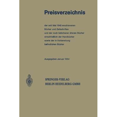 预订 Preisverzeichnis: der seit Mai 1945 erschienenen Bücher und Zeitschriften und der noch lieferbaren älteren Büche