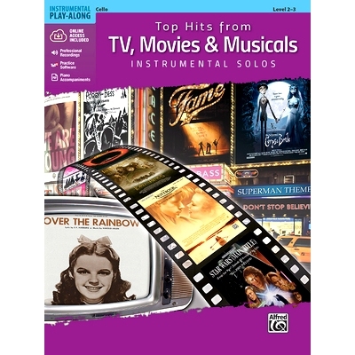 预订 Top Hits from Tv, Movies & Musicals Instrumental Solos for Strings: Cello, Book & Online Audio/Software/PDF: 978147