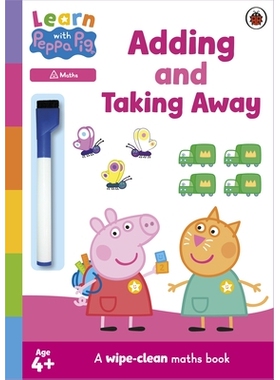预订 Learn with Peppa: Adding and Taking Away wipe-clean activity book 和佩奇一起学习：加法和减法易擦活动书: 97802416456