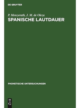 预订 Spanische Lautdauer: Eine experimentelle Untersuchung: 9783111185026