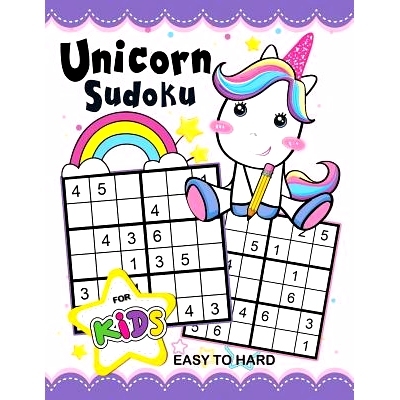 预订 Unicorn Sudoku Book for Kids: Easy to Hard Activity Early Learning Workbook with Unicorn Coloring Pages: 9781717734