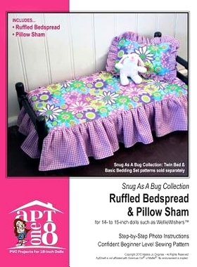 预订 Snug As A Bug Collection: Ruffled Bedspread & Pillow Sham: Confident Beginner-Level PVC Project for 14- to 15-inch