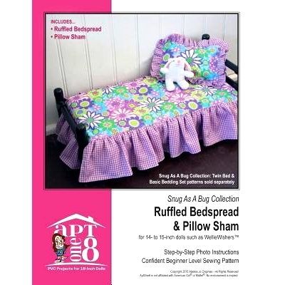 预订 Snug As A Bug Collection: Ruffled Bedspread & Pillow Sham: Confident Beginner-Level PVC Project for 14- to 15-inch