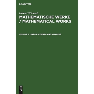 Analysis 预订 and Algebra 9783110124538 Linear