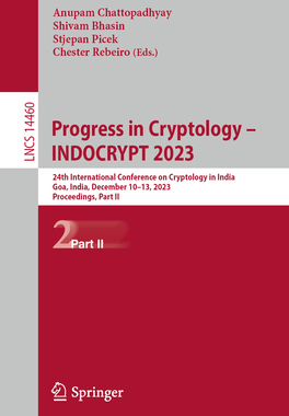 预订 Progress in Cryptology – INDOCRYPT 2023