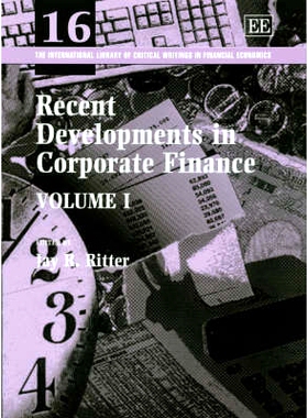 预订 Recent Developments in Corporate Finance 公司财务的*发展: 9781843767978
