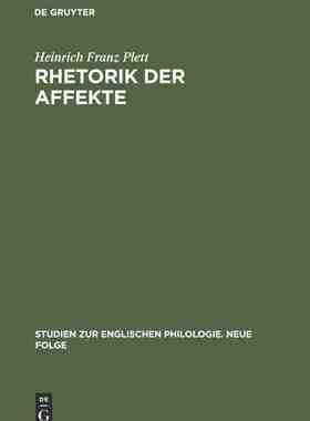 【预订】Rhetorik der Affekte 9783484450172