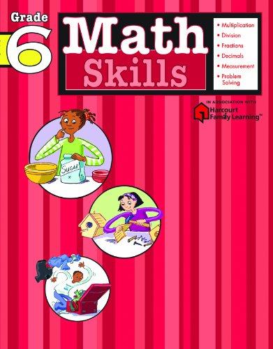 英文原版 Flash Kids 数学技能：6年级 Math Skills: Grade 6 (Flash Kids Harcourt Family Learning)