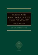 【预订】Mann and Proctor on the Law of Money 9780198804925