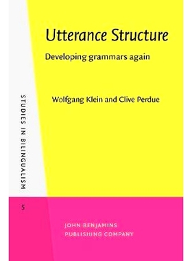 预订 Utterance Structure. Developing grammars again.: 9789027241061