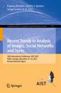 【预订】Recent Trends in Analysis of Images, Social Networks and Texts: 10th 9783031151675