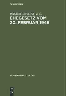 vom Ehegesetz 预订 9783111254630 Februar 1946 20.