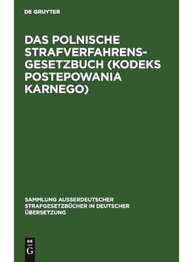 预订 Das polnische Strafverfahrensgesetzbuch (Kodeks postepowania karnego): Gesetz vom 19. April 1969 mit ergänzenden V