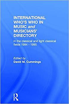 【预售】International Who’s Who In Music And Musicians’ Directory 1994/5